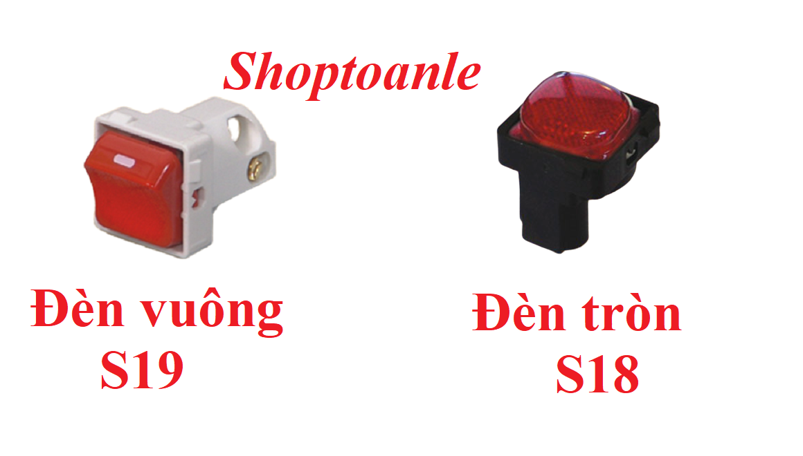Hạt đèn báo Sino S19 vuông và hạt đèn báo S18 tròn