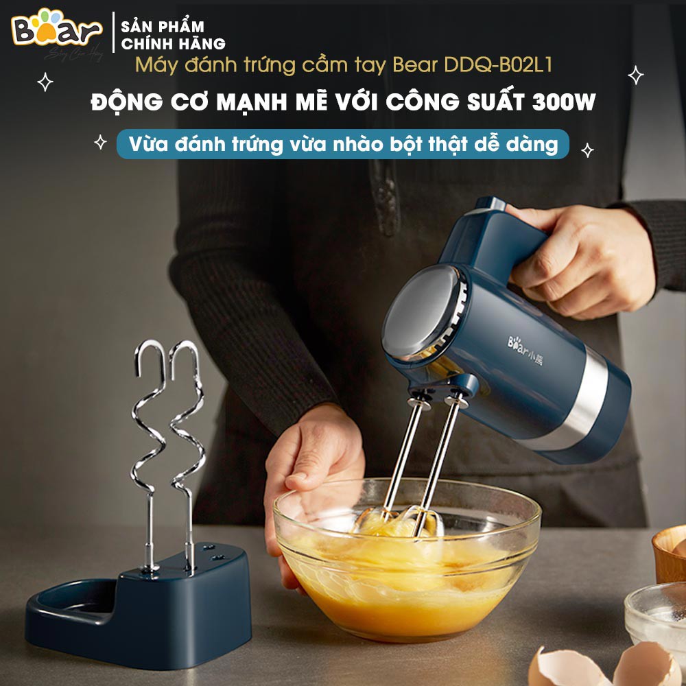 Máy đánh trứng - máy đánh bột cầm tay bear ddq-b02l1