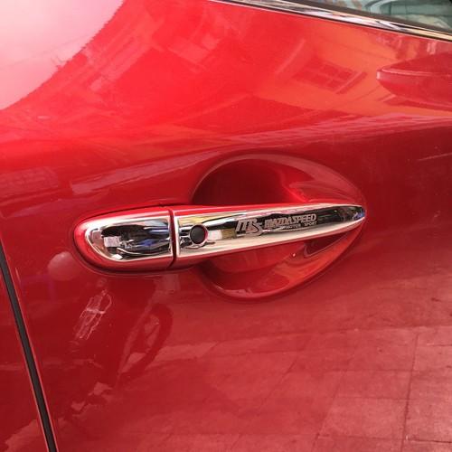 Ốp Tay Cửa Xe Mazda 3, Mazda CX5, CX8 2015 đến 2019 Mẫu TITAN Cao Cấp, Giúp Chống Xước, Làm Đẹp Xe, Có Sẵn Keo Dính 2 Mặt, Lắp Đặt Dễ Dàng Tại Nhà