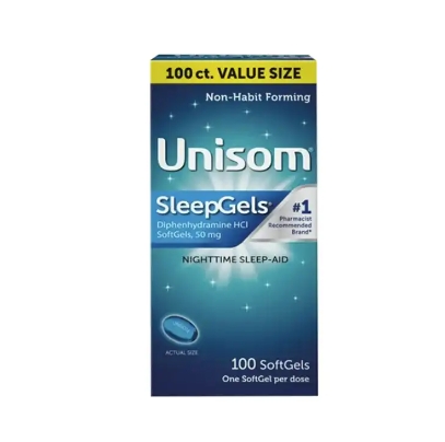 💯American UNISOM SleepGels Melatonin Tablets Help Sleep 100 capsules