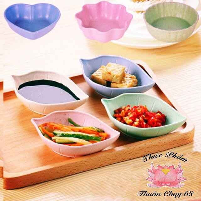 Combo 2 Chén đựng gia vị bằng lúa mạch dễ thương, chén nhỏ ăn dặm cho bé - Thuần Chay