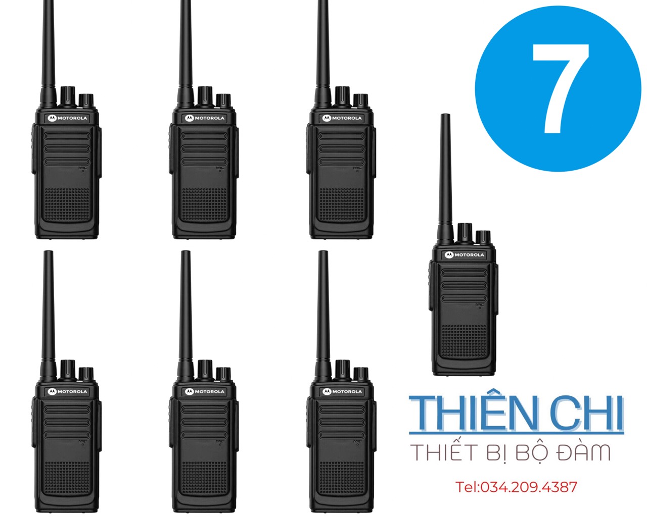 Bộ 07 máy bộ đàm motorola gp950, loa to, siêu bền, xuyên tường tốt , cự ly đàm thoại 1>3km, bảo hành 12 tháng