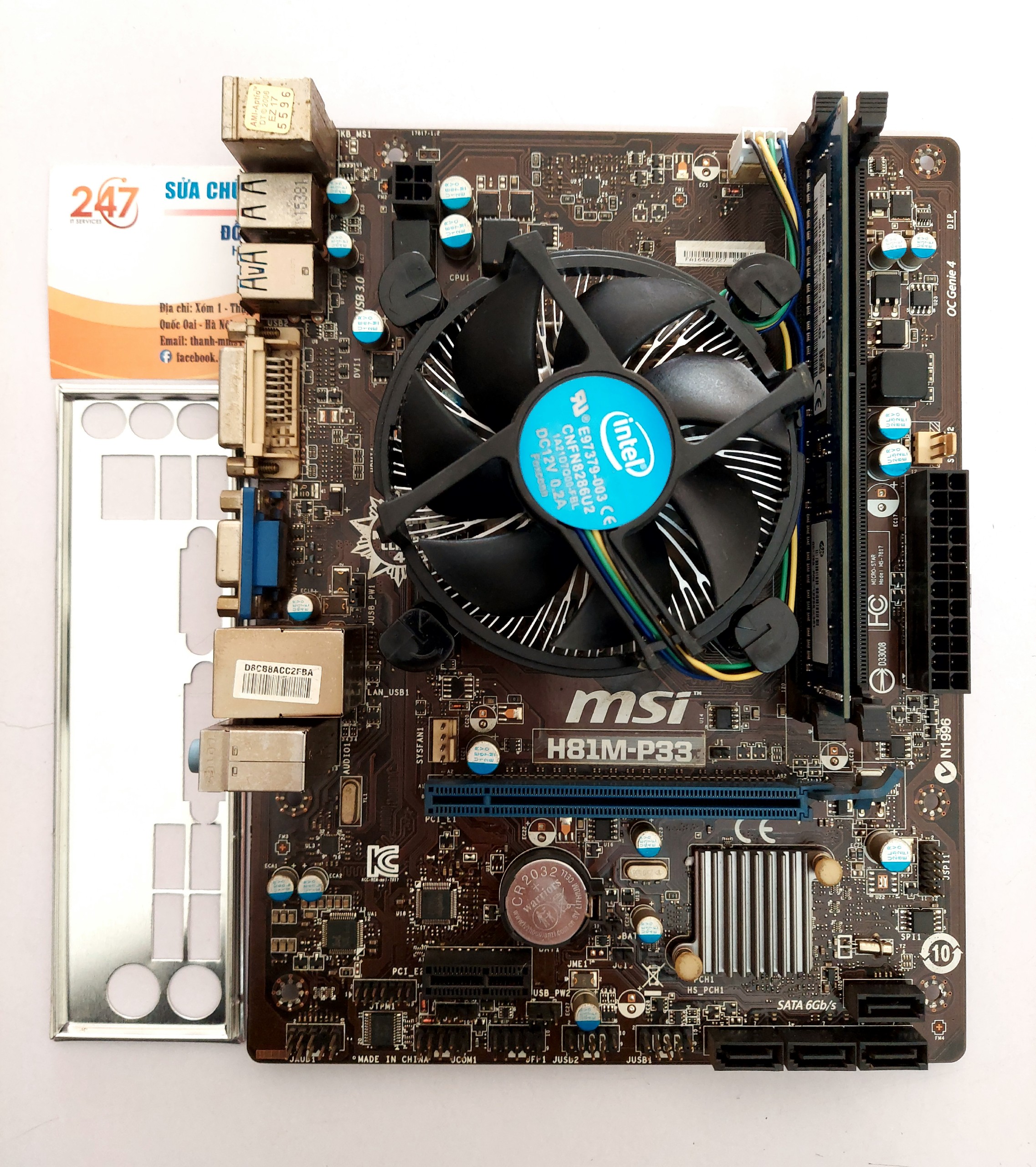 COMBO Main MSI H81 + CPU I5 4590 + Ram 8GB DDR3 Bus 1600