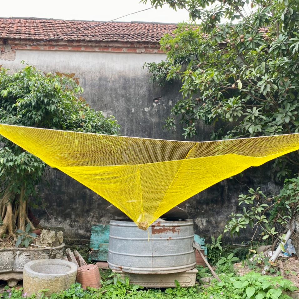 Lưới bắt cá tôm tép nhỏ mắt mau màu vàng