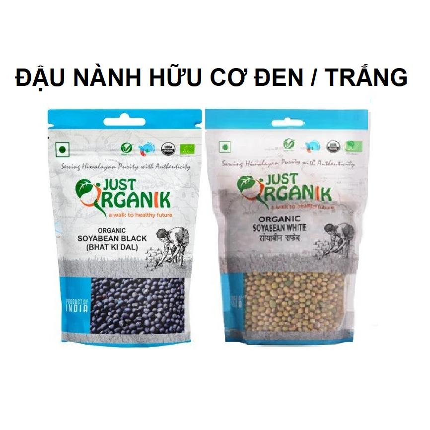 Đậu nành hữu cơ Just Organik Organic Soy Beans 500g