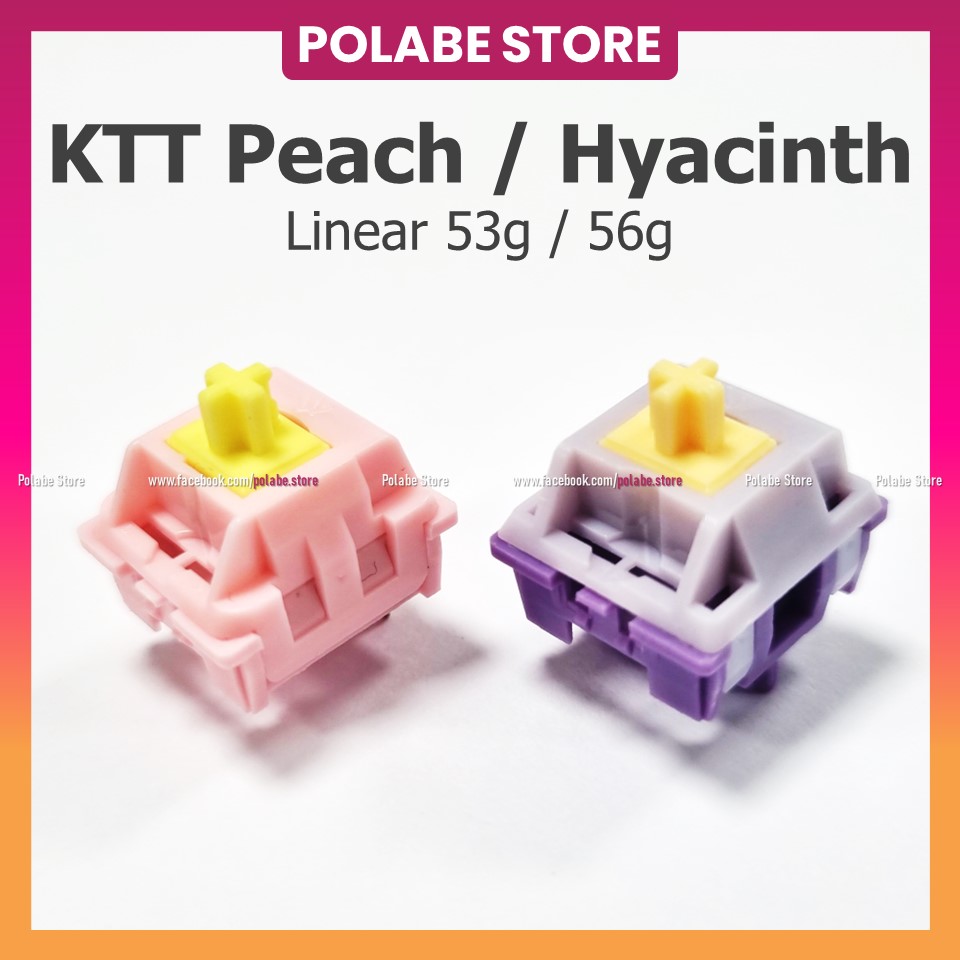 KTT PEACH linear switch Công tắc bàn phím cơ KTT Hyacinth by Hyperboring switch - Polabe Store