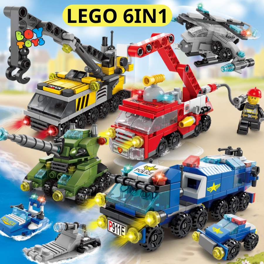Bộ đồ chơi lắp ghép lego mini xếp hình thú vị, Đồ chơi trẻ em xếp hình  lắp ráp các loại xe nhiều chi tiết nhựa ABS cao cấp cho bé từ 4 tuổi trở lên phát triển trí tuệ và sáng tạo