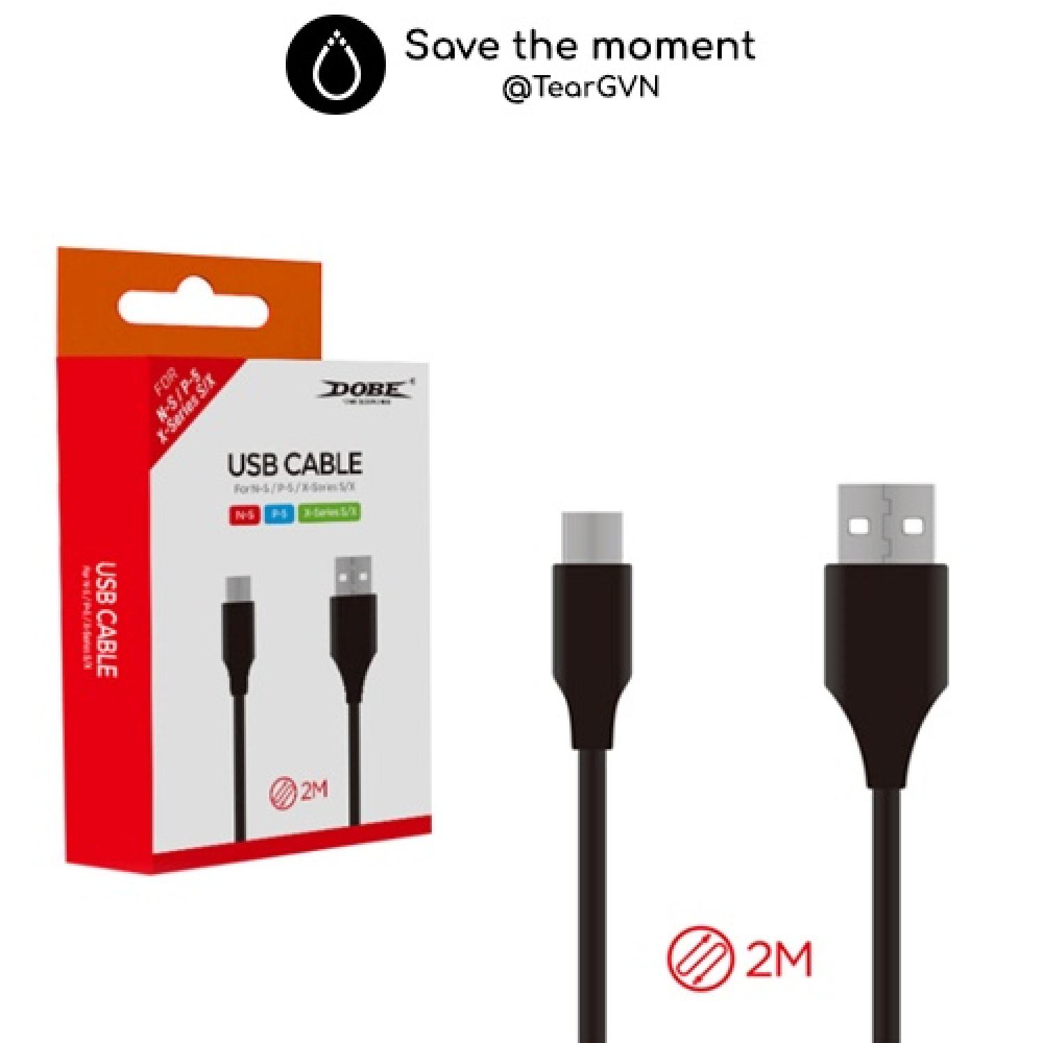 Cáp sạc Type C DOBE cho Nintendo Switch PS5 Xbox Series SX - dây dài 2m