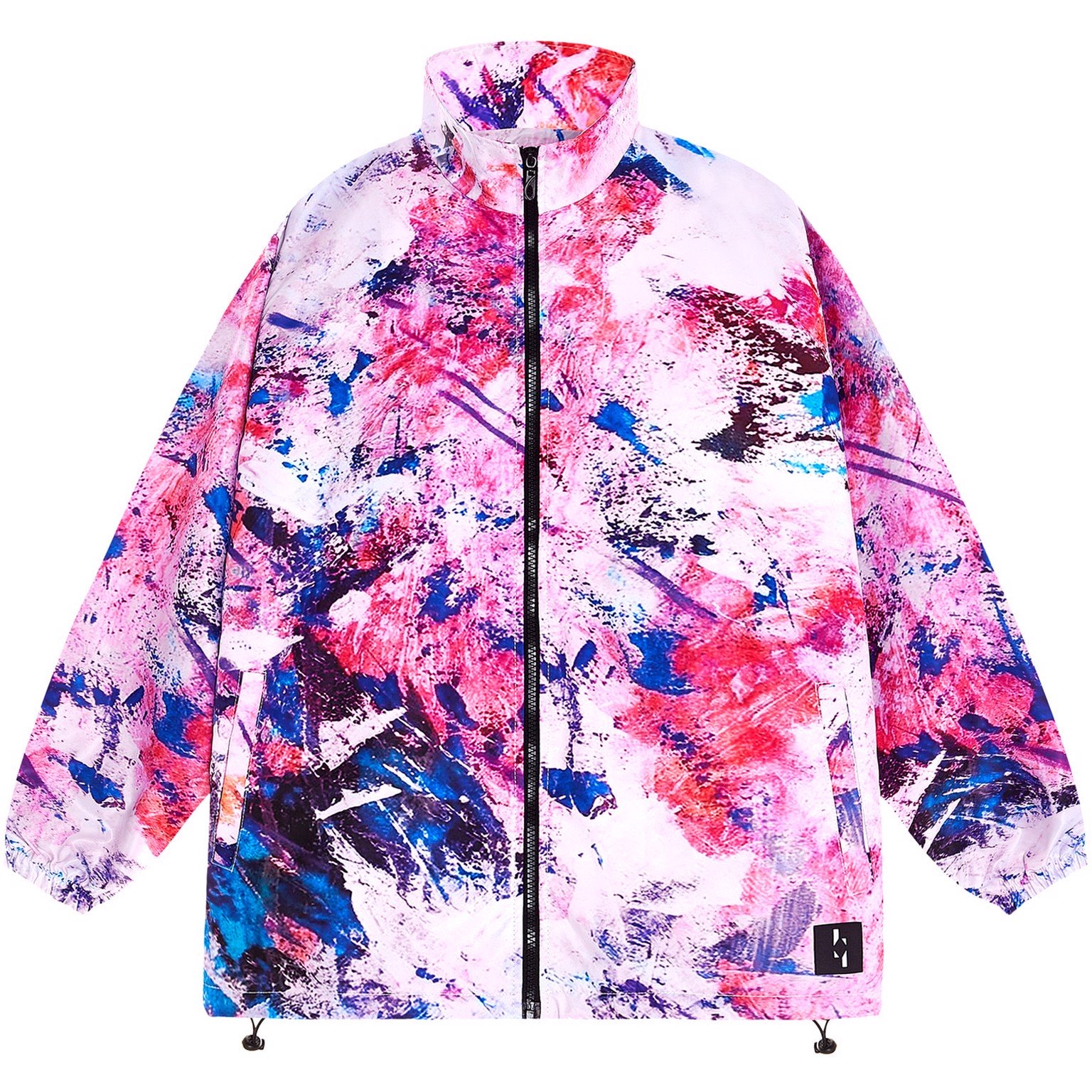 PARADOX Áo khoác dù dây kéo STAIN ZIP OVER-PRINTED JACKET