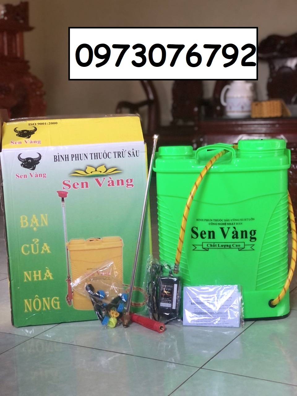 Bình phun thuốc trừ sâu, diệt cỏ Sen Vàng - Con Trâu Vàng 20L bền, rẻ, đẹp - Sen Vàng bạn của nhà nông - Bình thuốc sâu