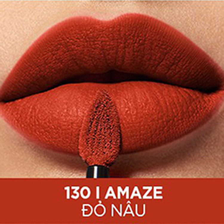 [CHÍNH HÃNG] Son Kem Lì L'Oreal Paris Rouge Signature Matte Liquid Lipstick Mỏng Nhẹ Môi PL828