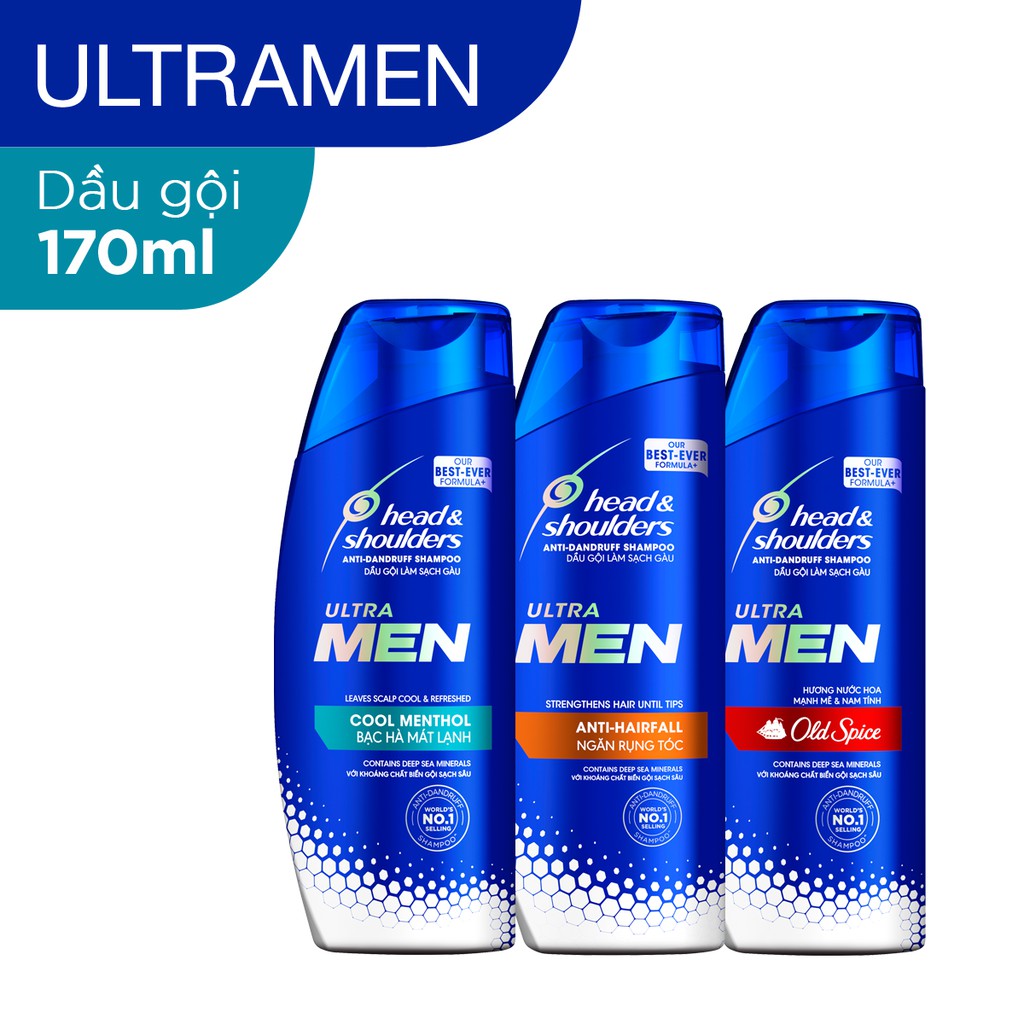 Dầu gội Head and Shoulder Ultra Men BẠC HÀ MÁT LẠNH 170ml