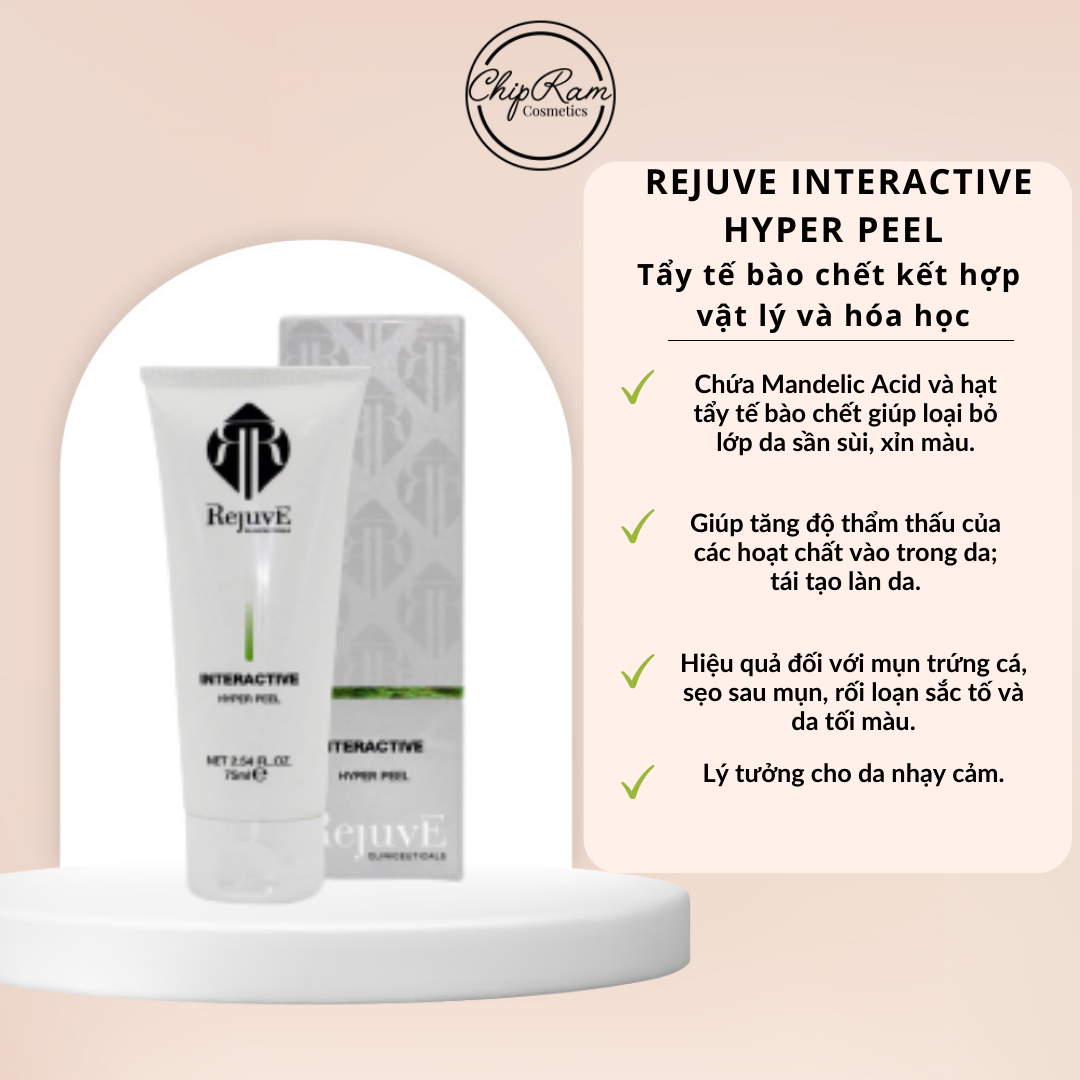 Tẩy tế bào chết kết hợp vật lý và hóa học Rejuve Interactive Hyper Peel