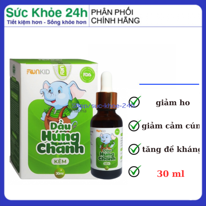 Tinh dầu Dầu húng chanh Kẽm giúp giảm ho , sốt viêm đường hô hấp – Lọ 30ml