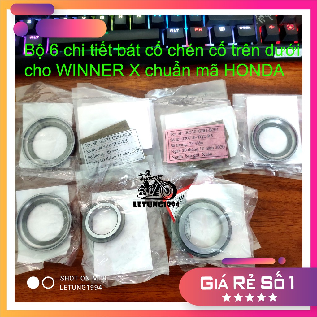 Chén cổ winner x honda 6 món bộ zin hoàn chỉnh đầy đủ