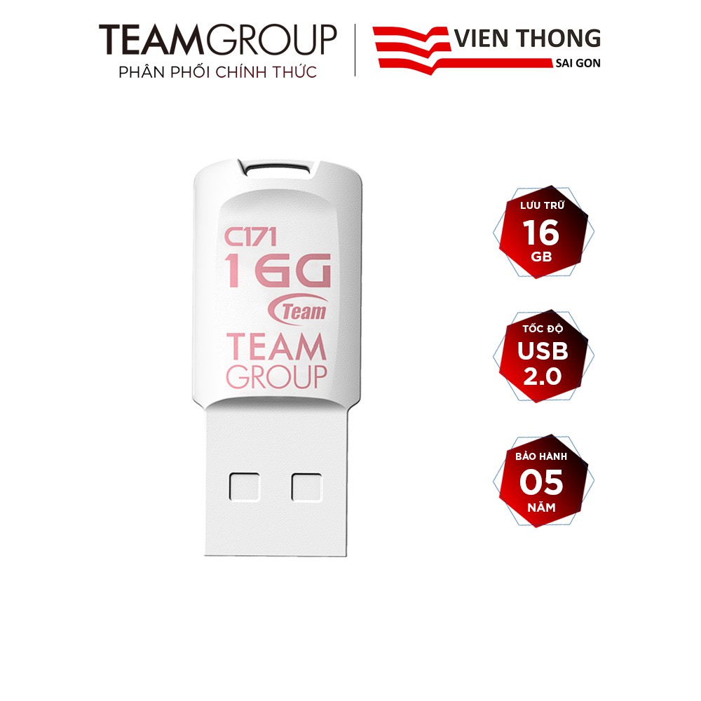 Usb 2.0 team group c171 16gb chống nước taiwan - hãng phân phối chính thức