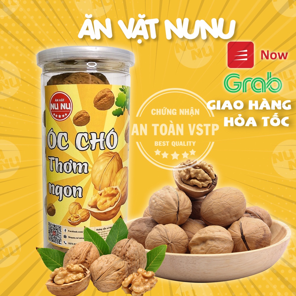 Hạt óc chó Mỹ sấy khô hũ PET 300gr đạt chuẩn an toàn VSTP - Ăn vặt NUNU
