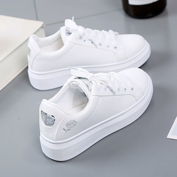 Giày thể thao nữ -giày sneaker nữ -giày nữ màu trắng, Giày nữ, giày trắng HAMISHU cao cấp đẹp, sành điệu, giày độn đế, giày tăng chiều cao