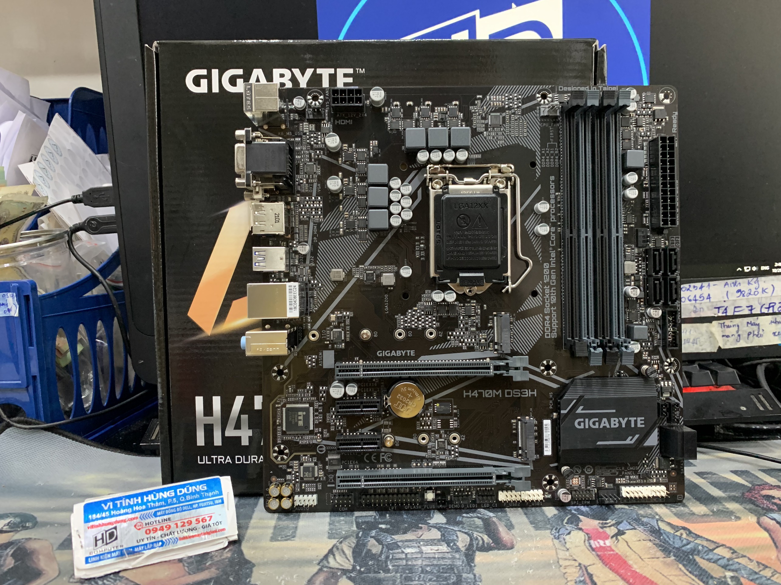 New main h470 gigabyte h470m ds3h lga1200 4 khe ram bh 36 thang