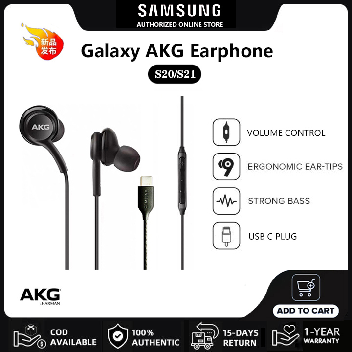 Tai Nghe Samsung Chính Hãng Tai Nghe Nhét Trong Tai Bass EO-IG955 | Phích Cắm Type C Có Mic | 3 Nút Với điều Khiển Âm Lượng Mic | For S20 S21 S22 Ultra Note 20 10