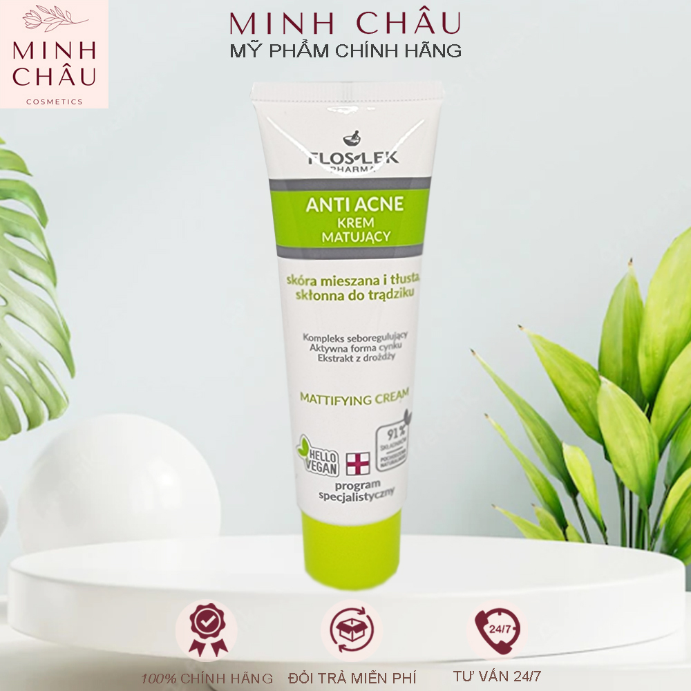 Kem Dưỡng Kiềm Dầu Giảm Mụn FLOSLEK - Floslek Mattifying Cream 50ml