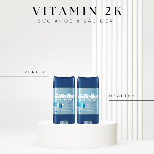 Lăn khử mùi gillette clear gel 107g - vitamin 2000