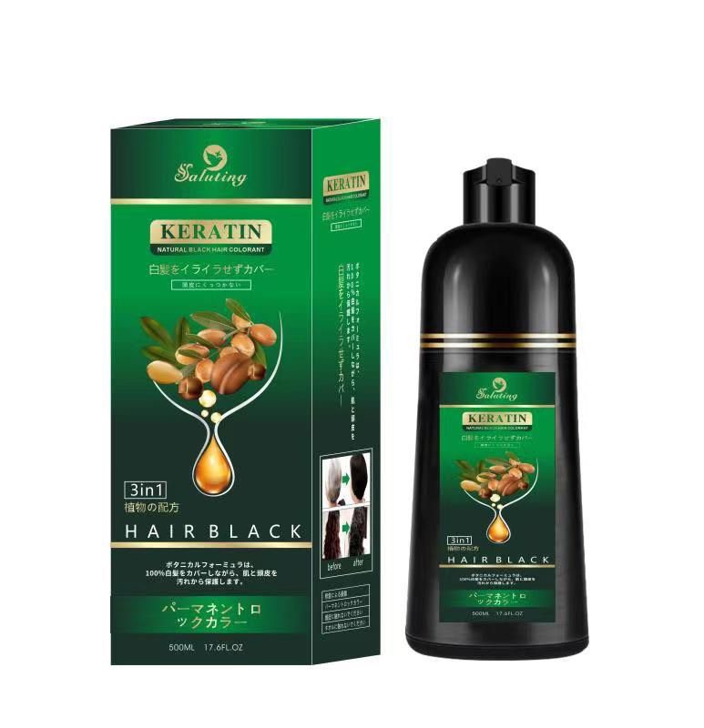 Dầu gội đen phủ bạc karatin nhạt bản từ thảo dược thiên nhiên