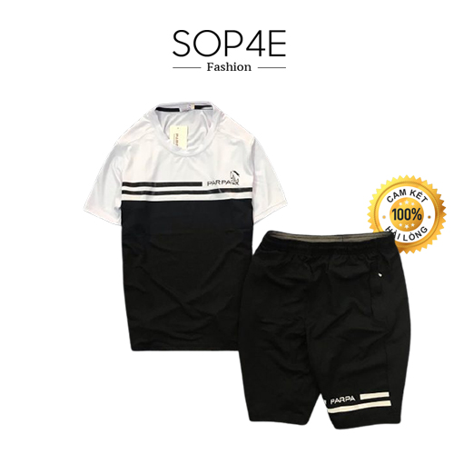 Bộ quần áo thể thao nam sop4e form suông bộ parpa tt - pttmpt1