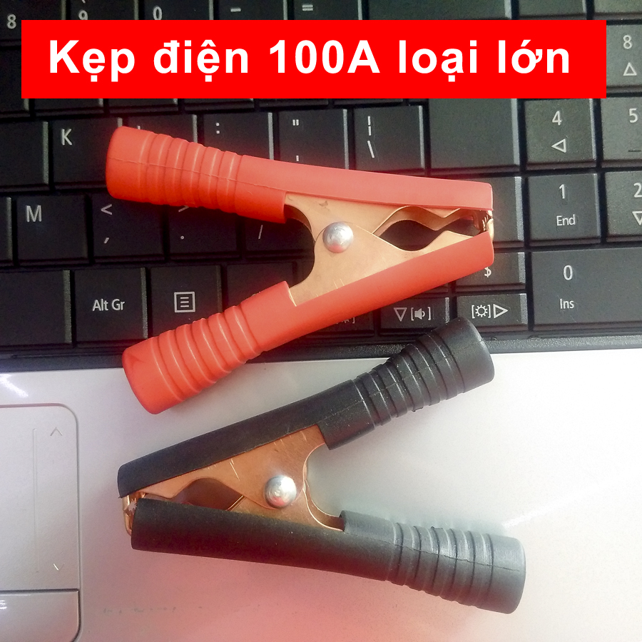 Bộ 2 Đầu kẹp Điện cá sấu Loại lớn 100A