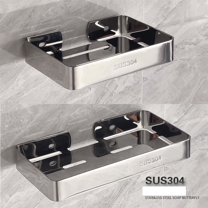 Khay inox sus304 đựng xà phòng , kệ đựng xà bông inox - hàng cao cấp