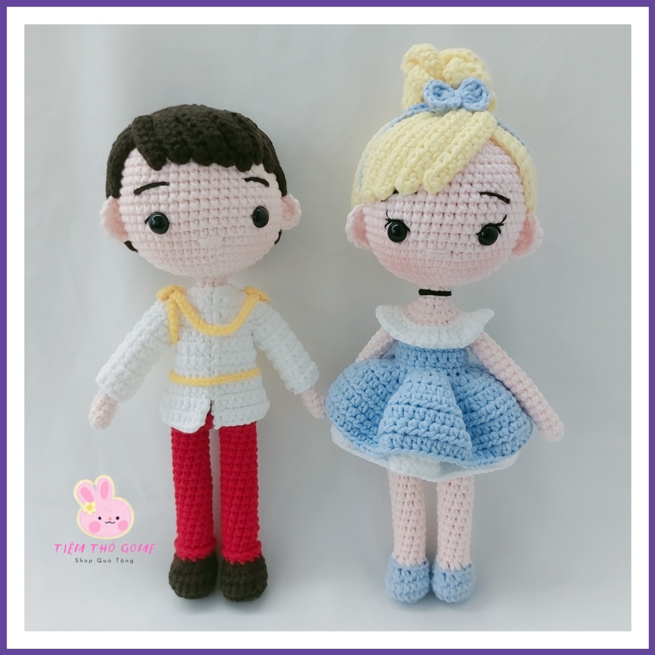 Búp bê len móc handmade - Cặp Búp bê len móc - an toàn cho bé