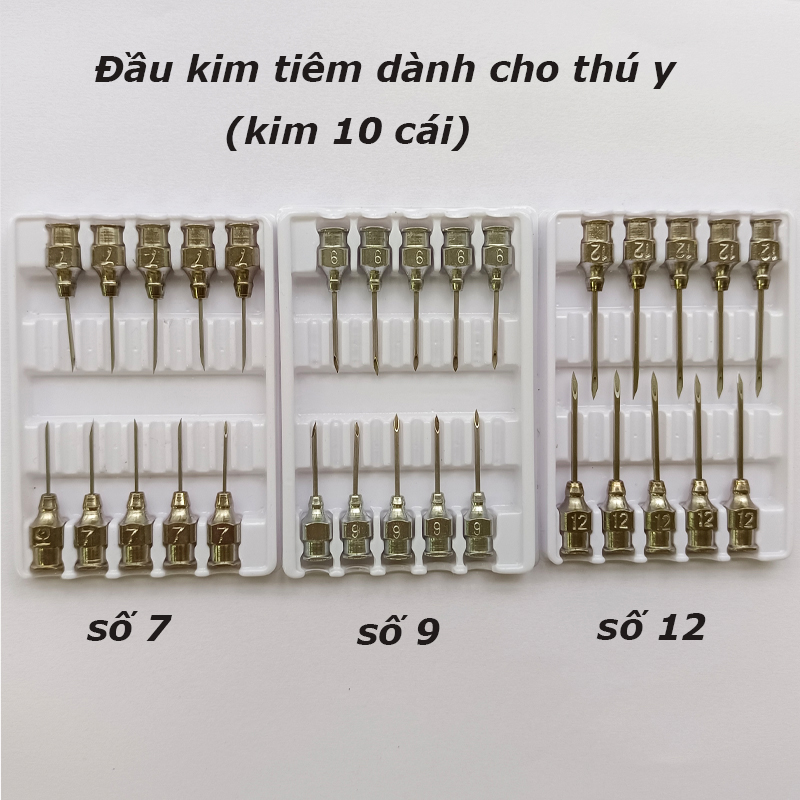Kim tiêm thú y, kim tiêm inox dùng trong tiêm gia súc gia cầm 1 vỉ 10 kim
