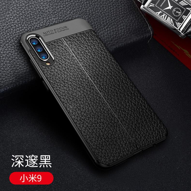 Ốp lưng silicon vân da cho xiaomi mi9 - auto focus