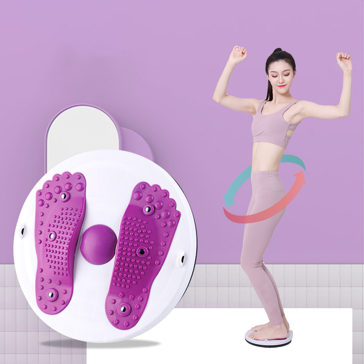 Bàn xoay eo 360 độ tập thể dục giảm cân tại nhà tiện lợi, bàn xoay eo tập bụng BEAUTY 4