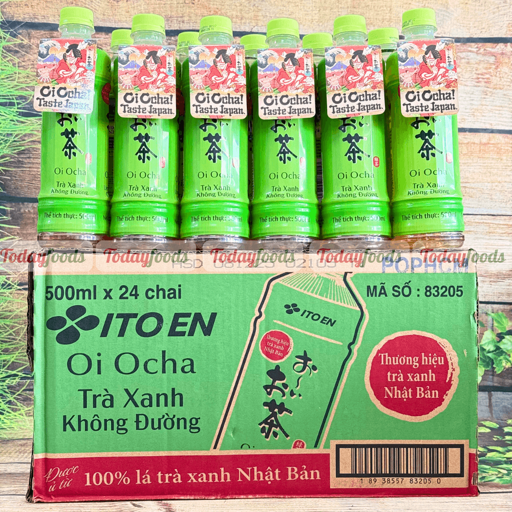 Thùng 24 Chai Nước Uống Trà Xanh / Trà Lài / Trà Lúa Mạch KHÔNG ĐƯỜNG Itoen chai 500ml