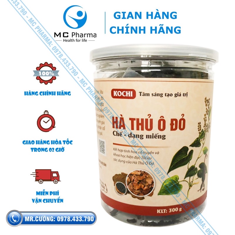 Hà thủ ô đỏ kochi chế dạng miếng hộp 300g