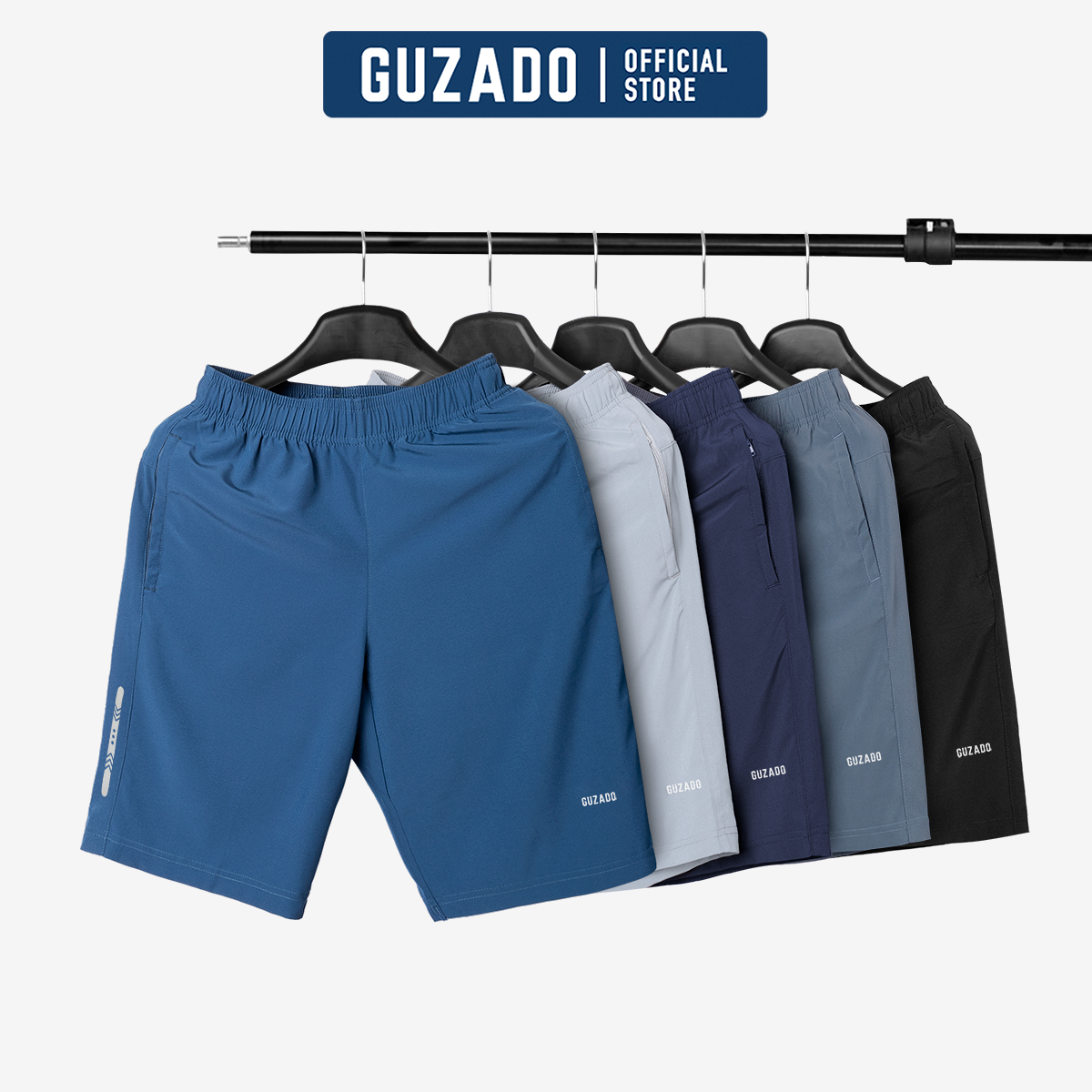 Quần đùi nam Guzado, Quần Short nam phong cách thể thao khỏe khoắn, chất gió mềm siêu mịn, co giãn tốt, vận động thoải mái SR2201