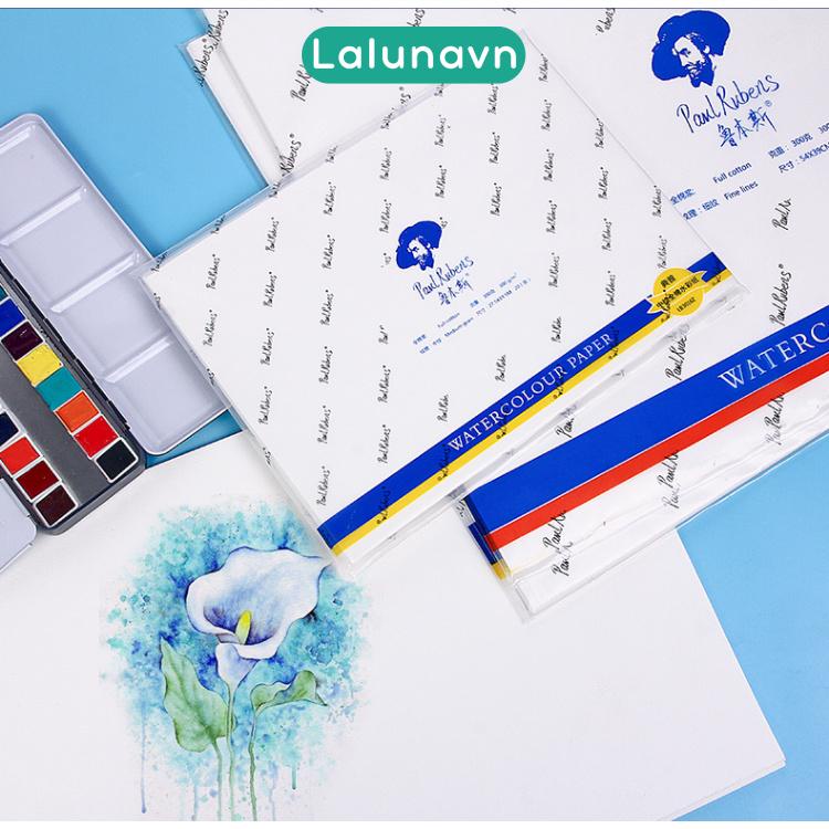 Giấy vẽ màu nước paul rubens 100% cotton 300gsm laluna - b86