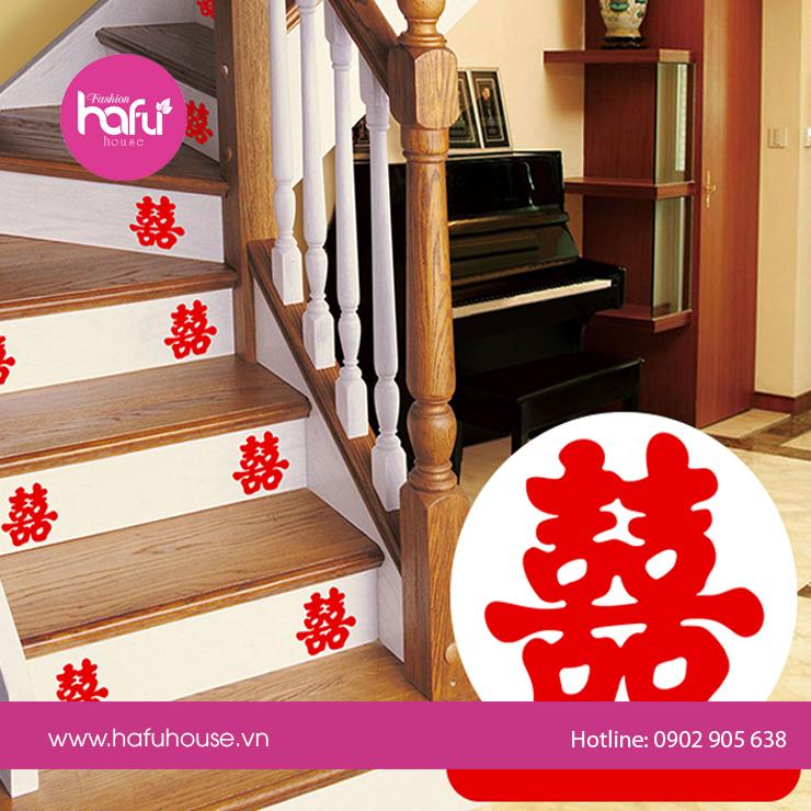 BỘ 04 DECAL CHỮ HỶ ĐỎ DÁN TRÁI CÂY MÂM QUẢ TRANG TRÍ ĐÁM CƯỚI M11 HAFU HOUSE