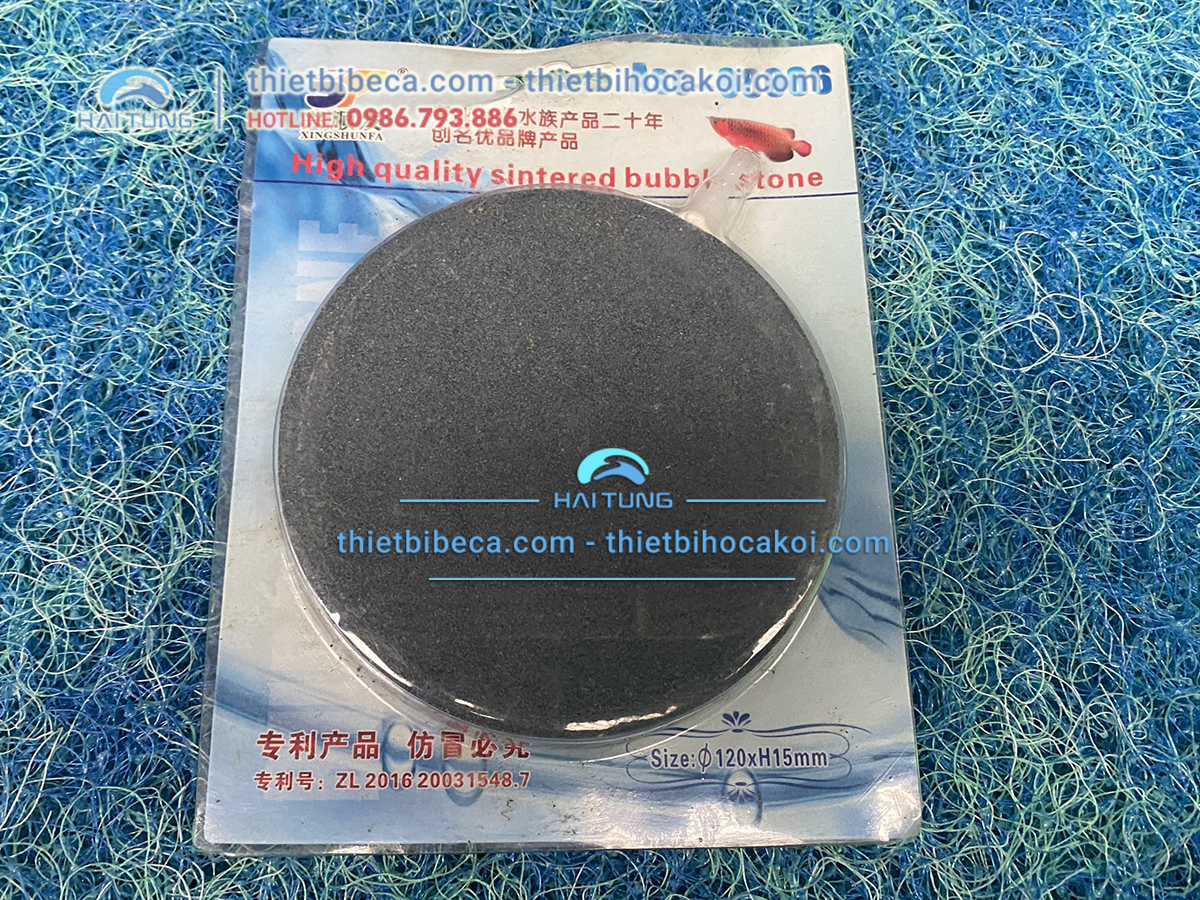 Đĩa sủi mịn 12cm với bọt sủi liti giúp oxy hòa tan trong nước, cá hấp thụ oxy hiệu quả