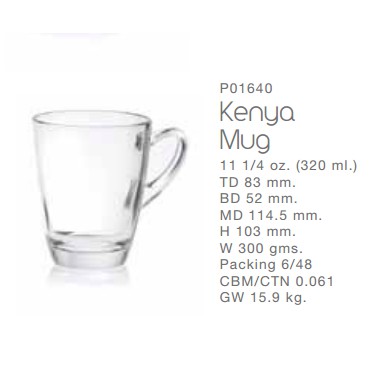 Bộ 6 cốc quai ocean 1640