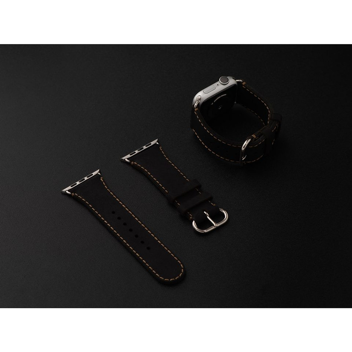 Dây da cho đồng hồ apple watch sen sử dụng được dưới nước- 42/44/45mm_hàng chính hãng