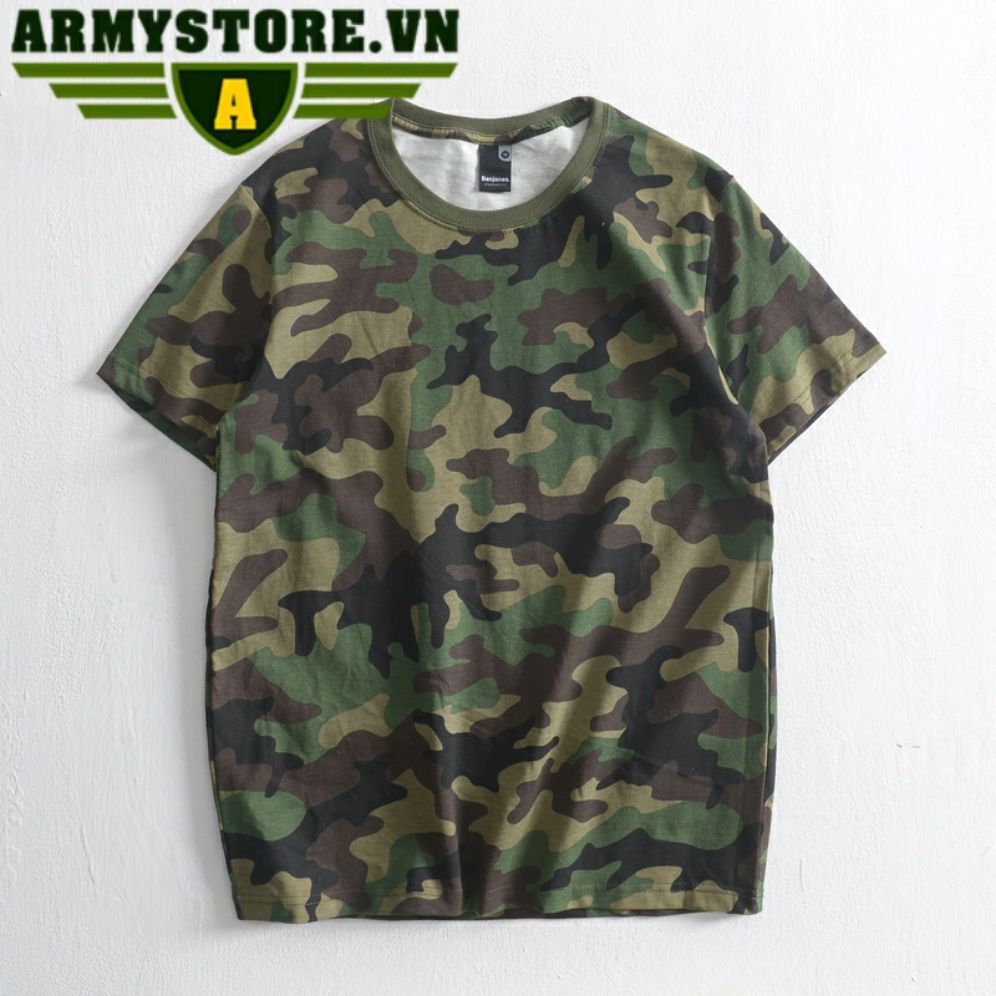 Áo phông nam rằn ri cộc tay thời trang lính Army ARM-1030