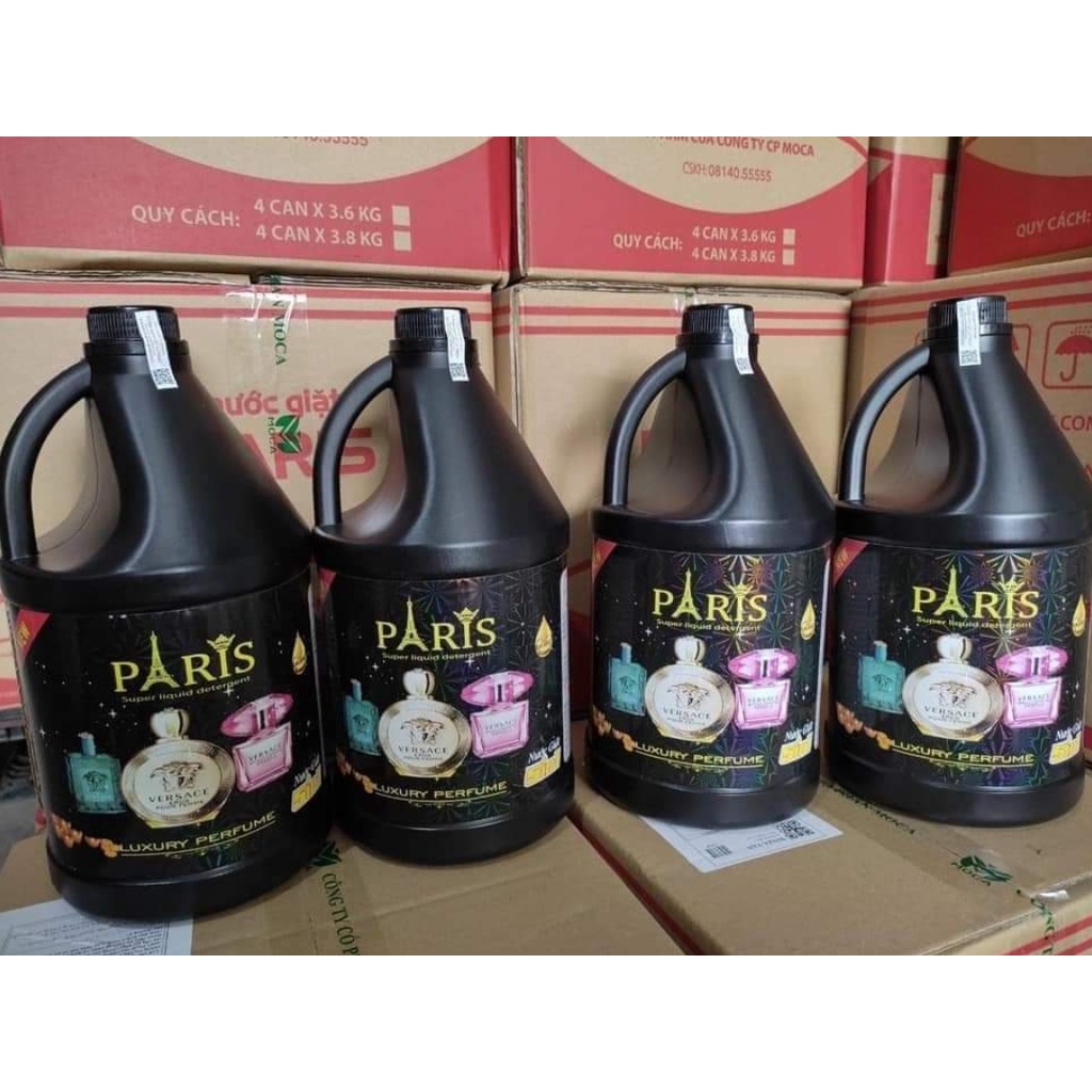 Combo 4 can nước giặt xả paris hương nước hoa 5000ml