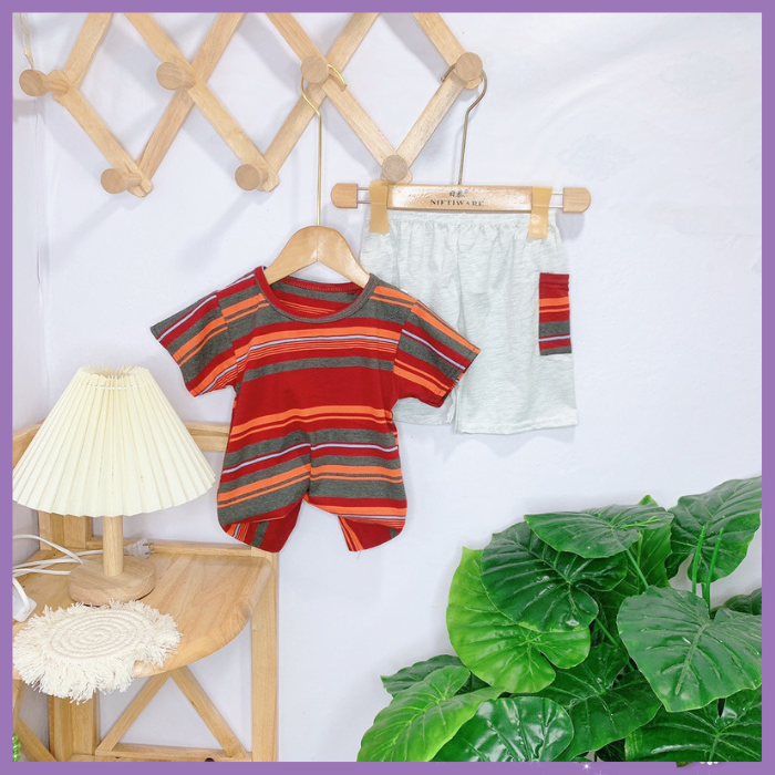 [Nhập RS0822 giảm 30k cho đơn 99k]Đồ Bộ Bé Trai Bé Gái Size 15kg-26kg Thun Cotton Co Giãn 4 Chiều Mềm Mát-1607 - 7