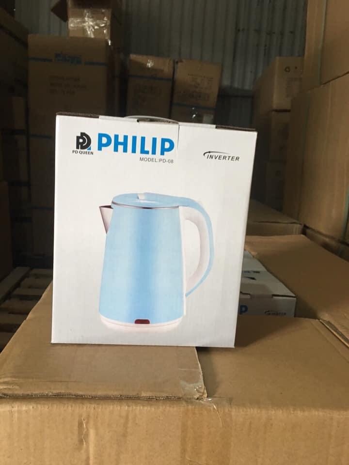 Ấm siêu tốc PHILIP 2 lớp cách nhiệt Dung tích 2,5L - Ám nước siêu tốc