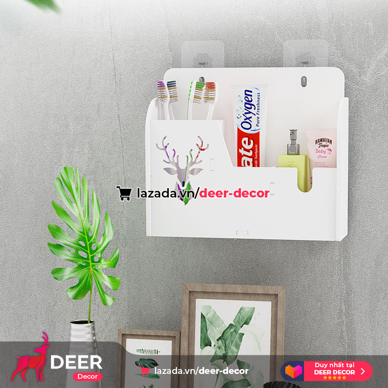 Kệ treo tường để vật dụng gia đình tiện dụng - deer decor
