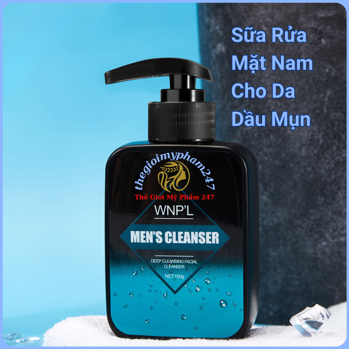 Sữa Rửa Mặt Cho Nam Da Dầu Mụn 150g Sữa Rửa Mặt Trắng Da Cho Nam, Dưỡng Ẩm, thegioimypham247 WN271