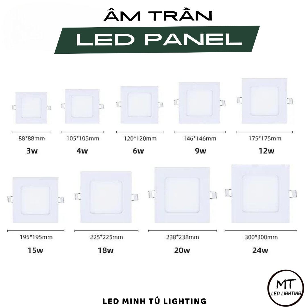 Đèn led âm trần 6w ánh sáng trắng phi khoắc lỗ 100