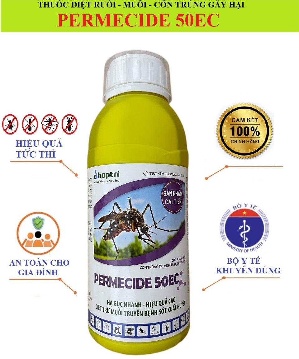 Thuốc diệt muỗi permecide 50ec 1l diệt ruồi, muỗi, kiến,gián, bọ xít muỗi....gây hại